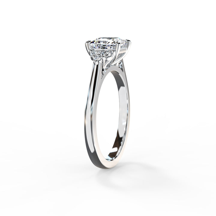 Olive Princess Cluster Engagement ring