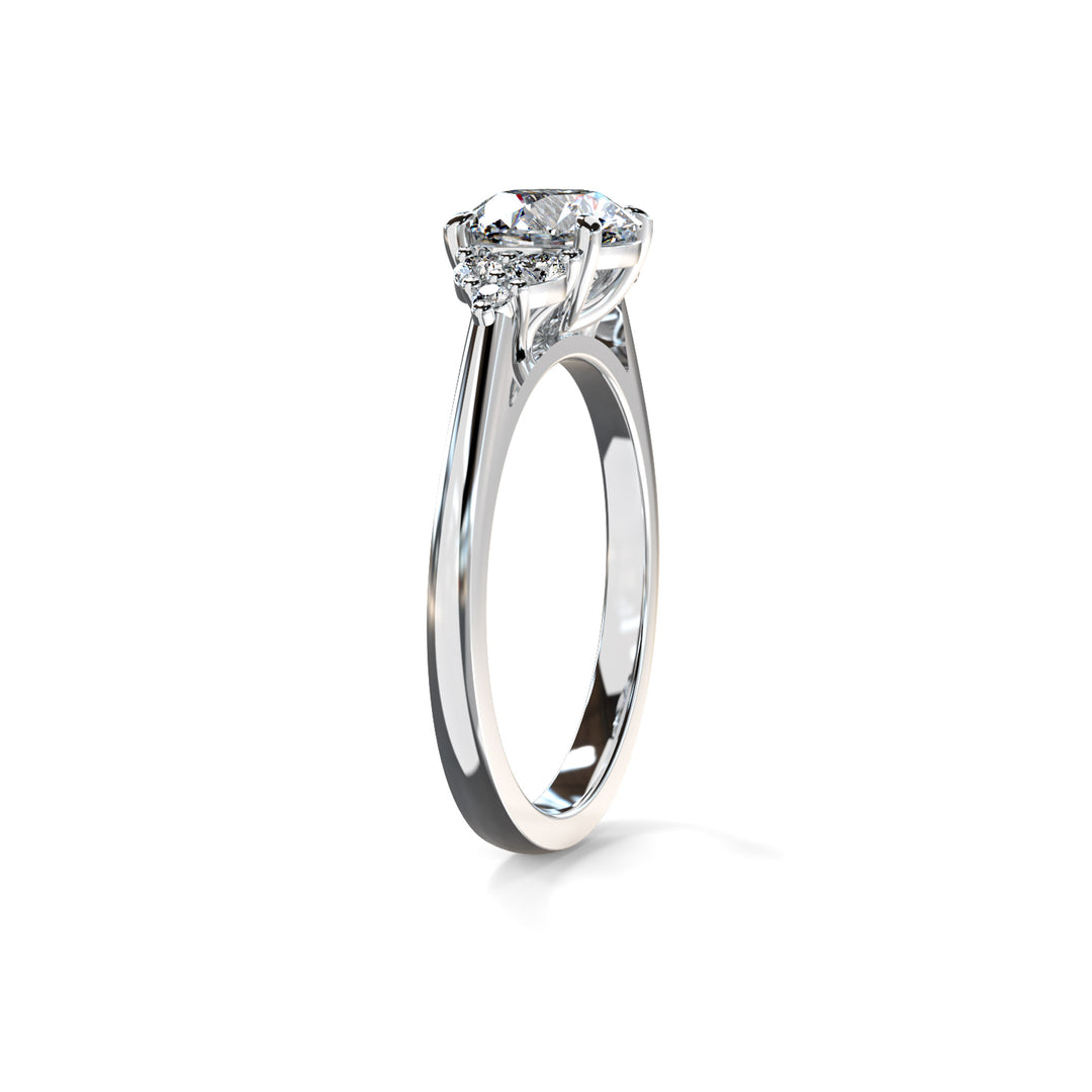 Olive Round Cluster Engagement ring