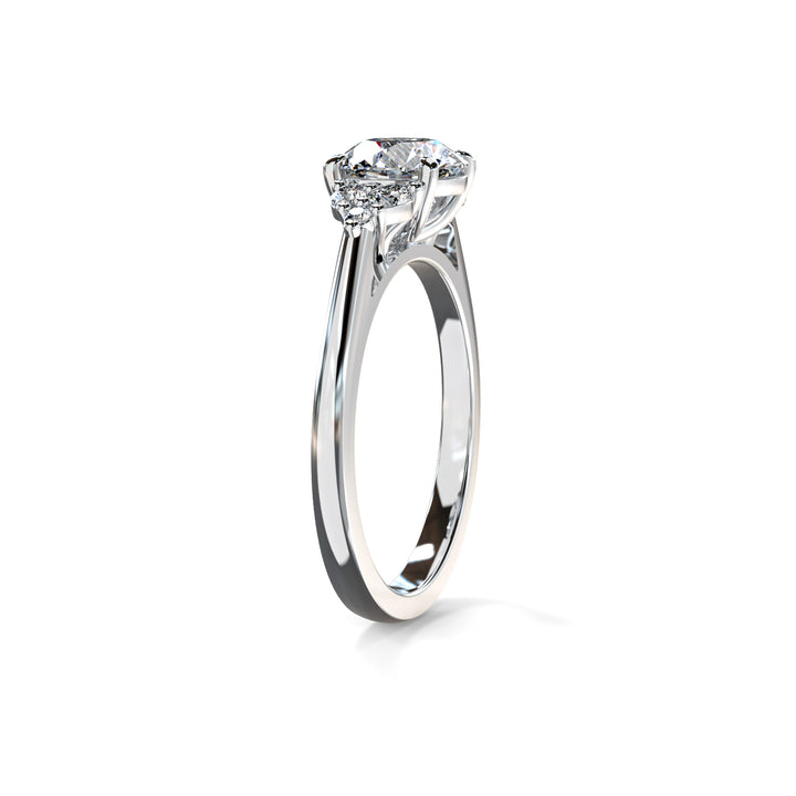 Olive Round Cluster Engagement ring