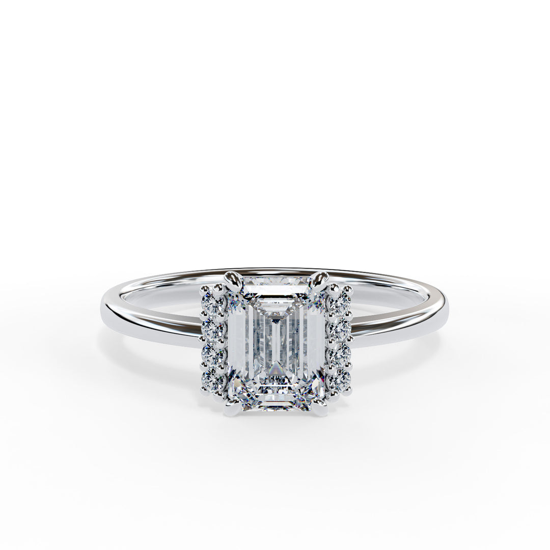 Piper Emerald Cluster Engagement ring