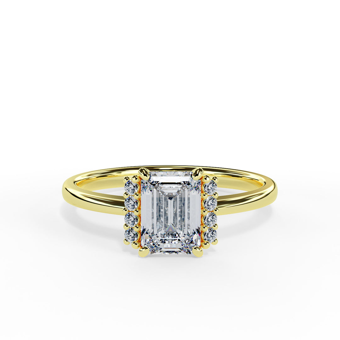 Piper Emerald Cluster Engagement ring