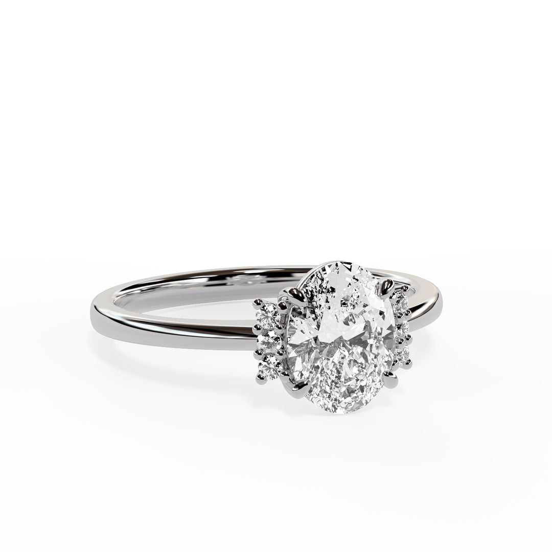 Piper Oval Cluster Engagement ring