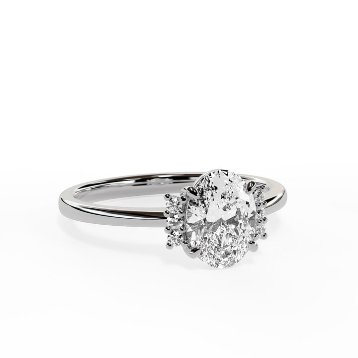 Piper Oval Cluster Engagement ring