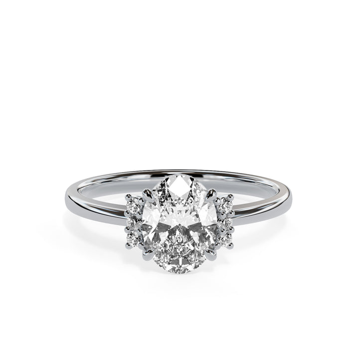 Piper Oval Cluster Engagement ring