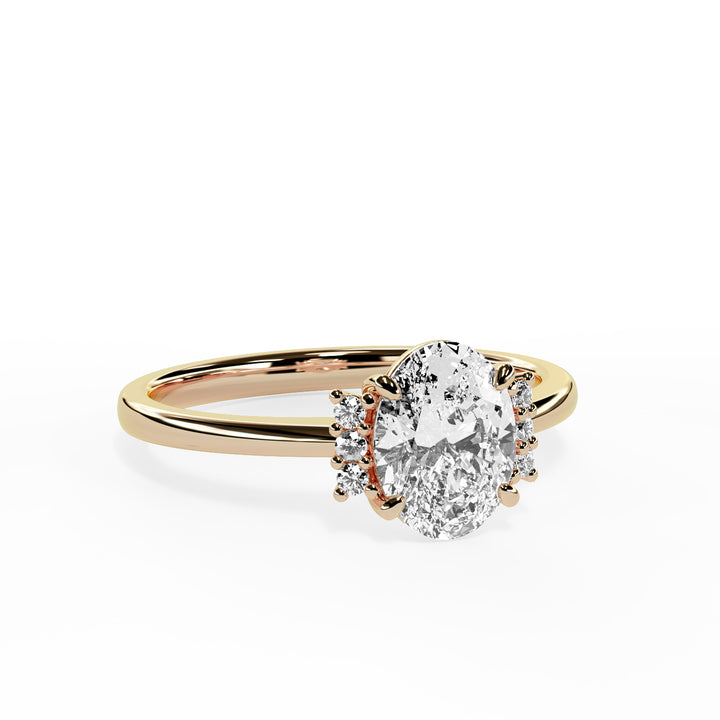 Piper Oval Cluster Engagement ring