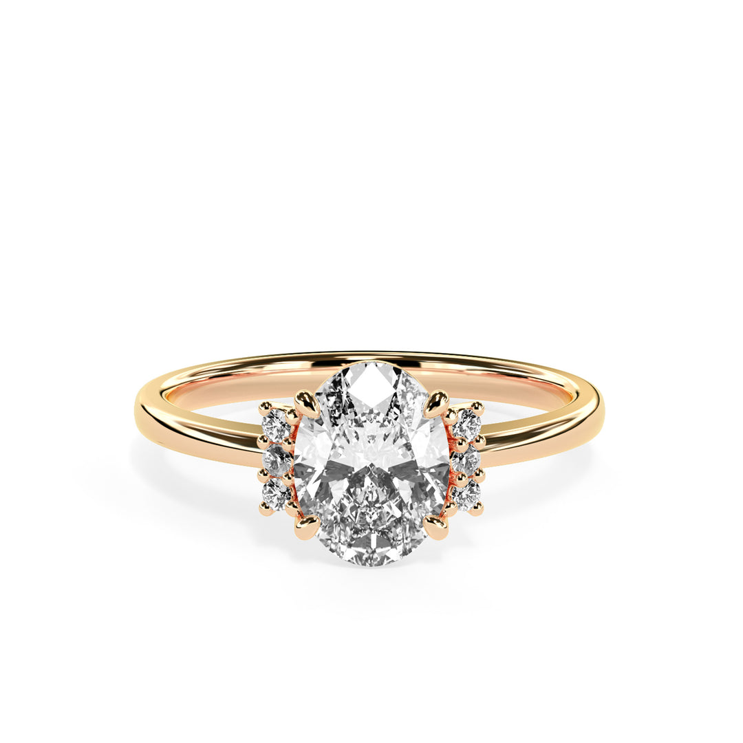 Piper Oval Cluster Engagement ring