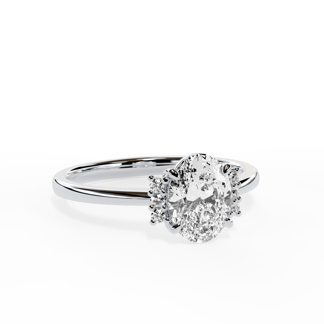 Piper Oval Cluster Engagement ring