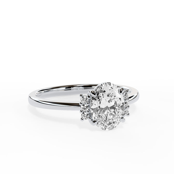 Piper Oval Cluster Engagement ring