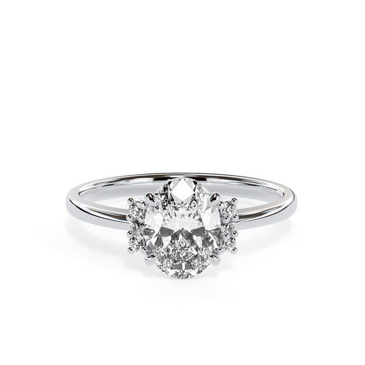Piper Oval Cluster Engagement ring
