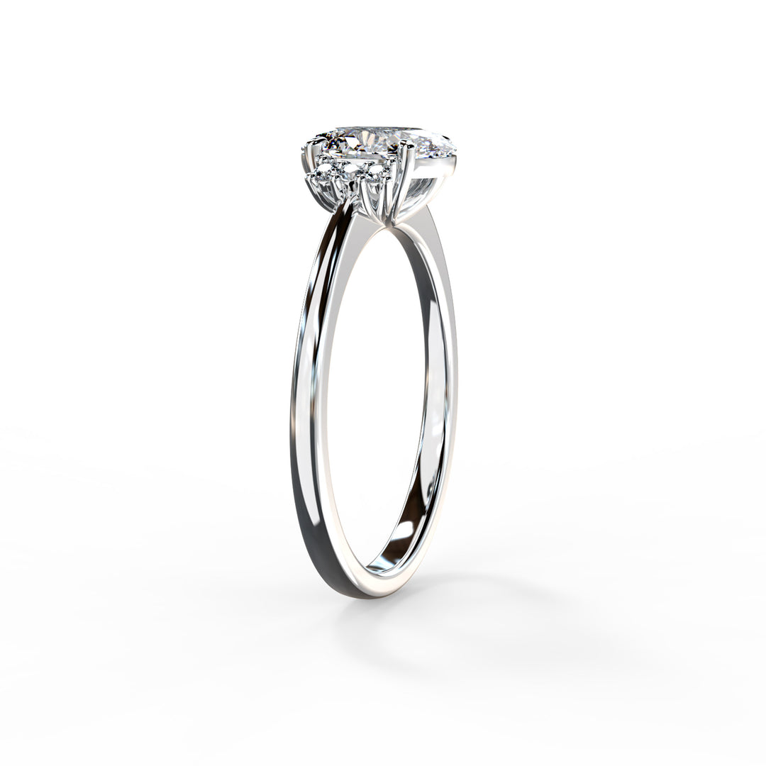 Piper Oval Cluster Engagement ring