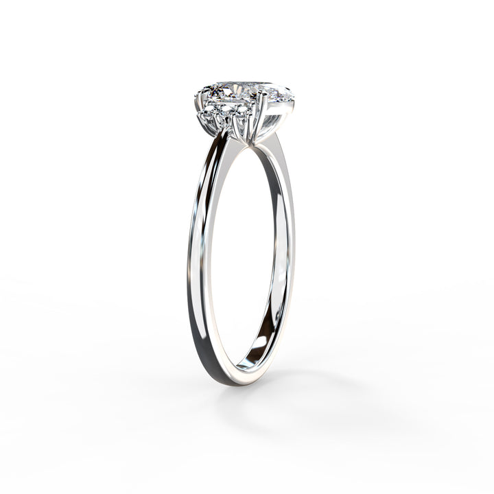 Piper Oval Cluster Engagement ring