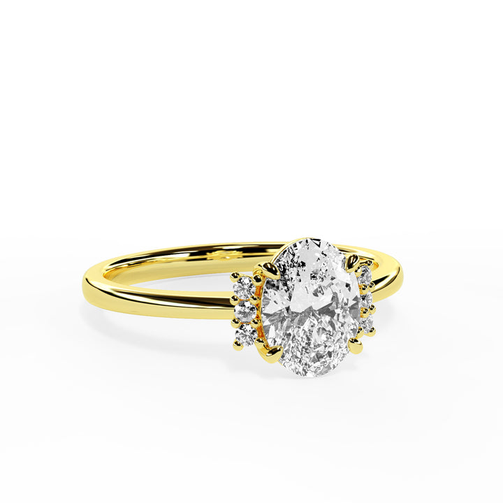 Piper Oval Cluster Engagement ring