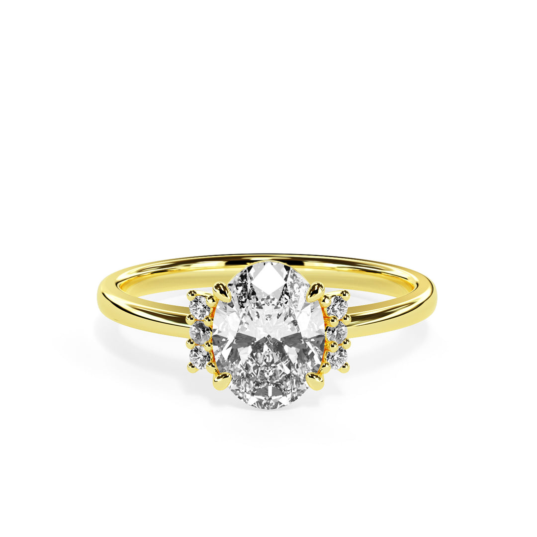 Piper Oval Cluster Engagement ring