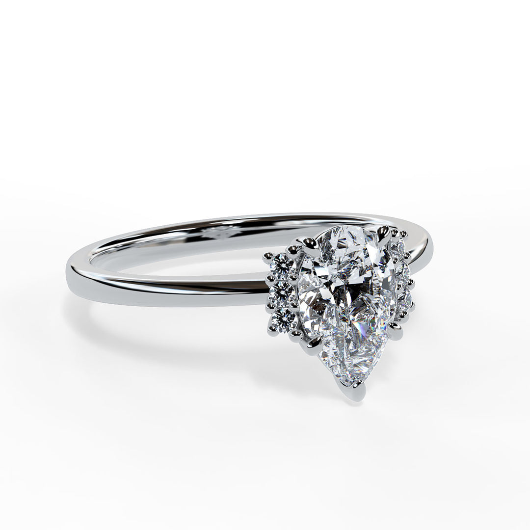 Piper Pear Cluster Engagement ring
