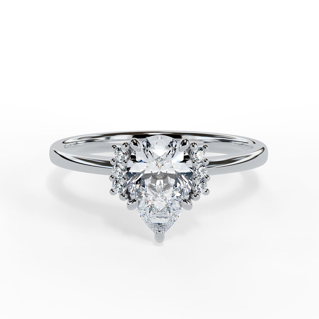 Piper Pear Cluster Engagement ring