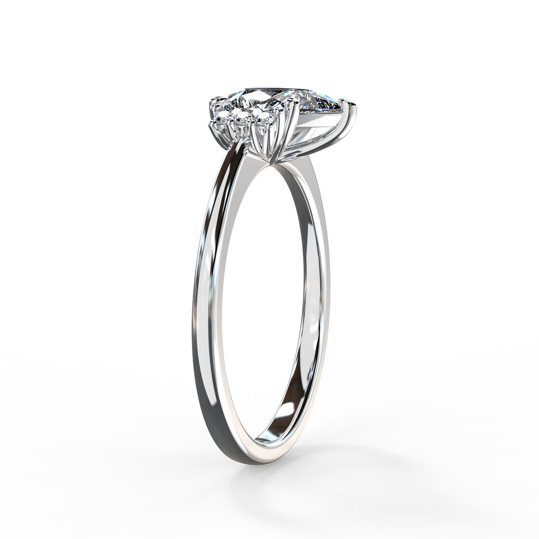 Piper Pear Cluster Engagement ring