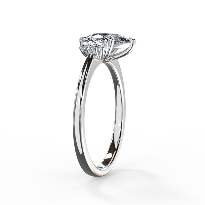 Piper Pear Cluster Engagement ring