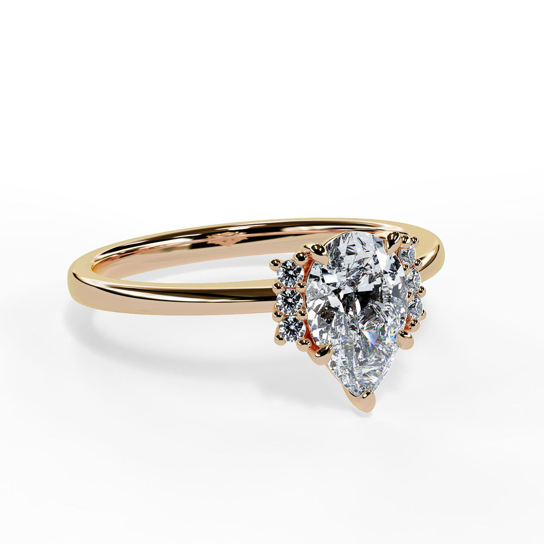 Piper Pear Cluster Engagement ring