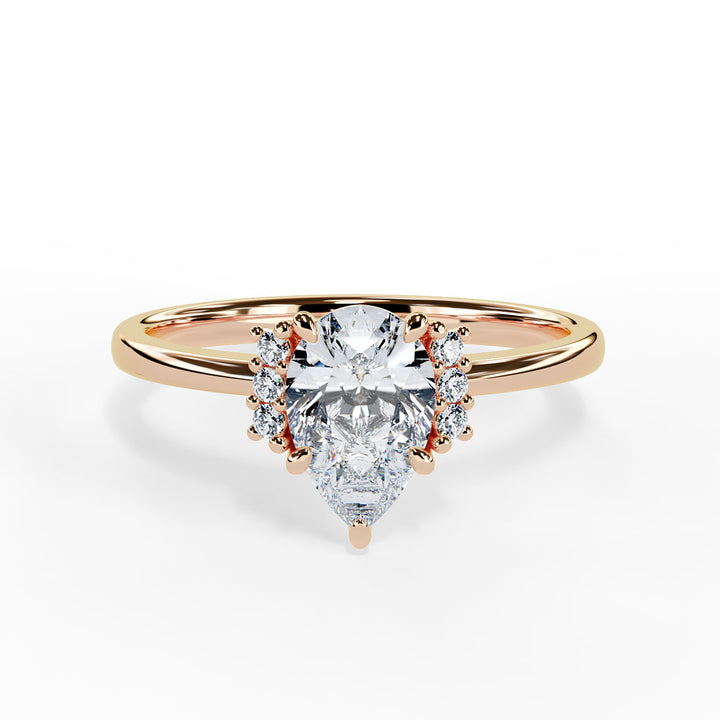 Piper Pear Cluster Engagement ring