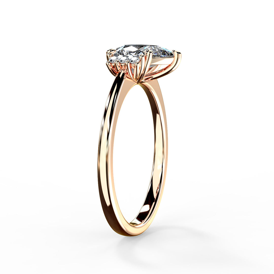 Piper Pear Cluster Engagement ring