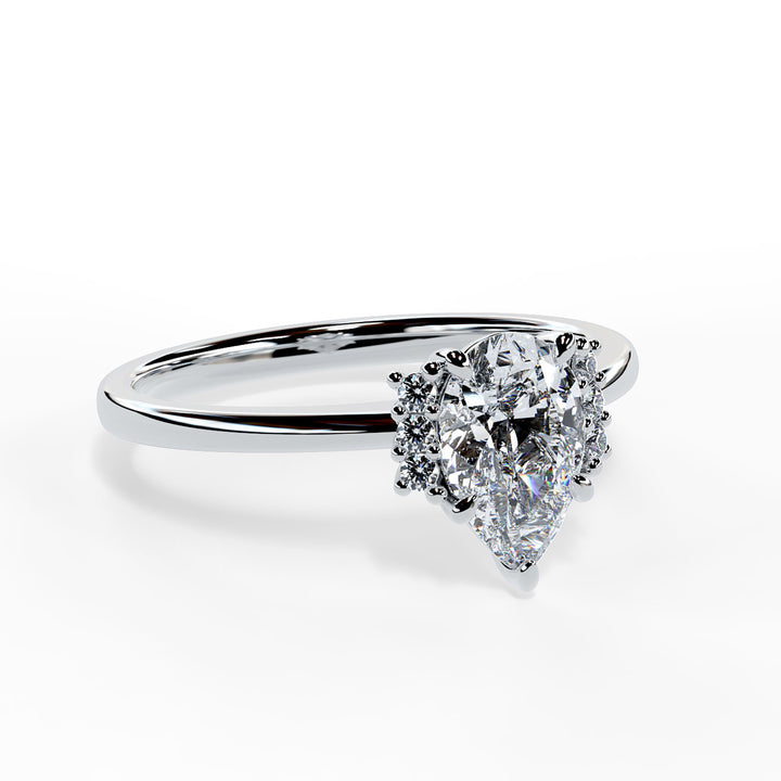 Piper Pear Cluster Engagement ring