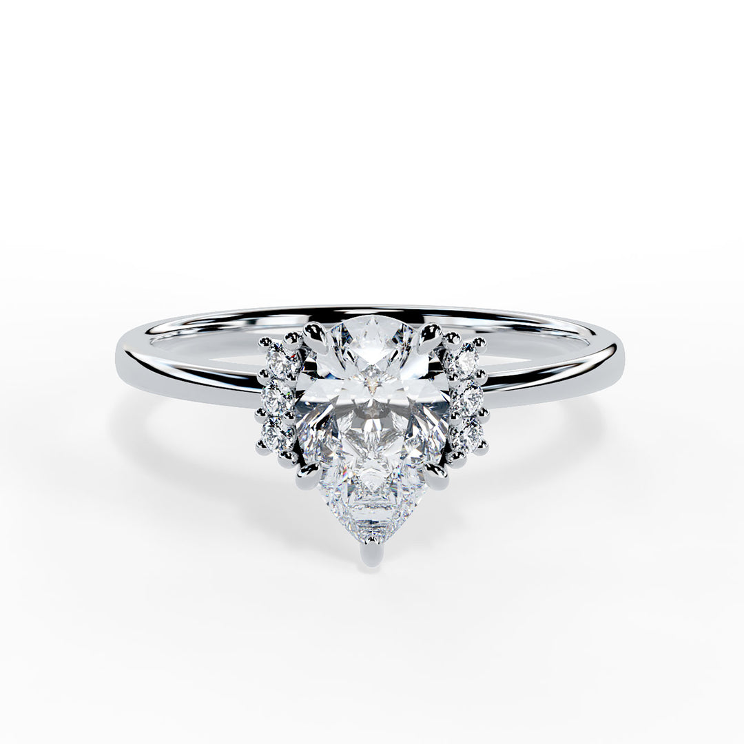 Piper Pear Cluster Engagement ring