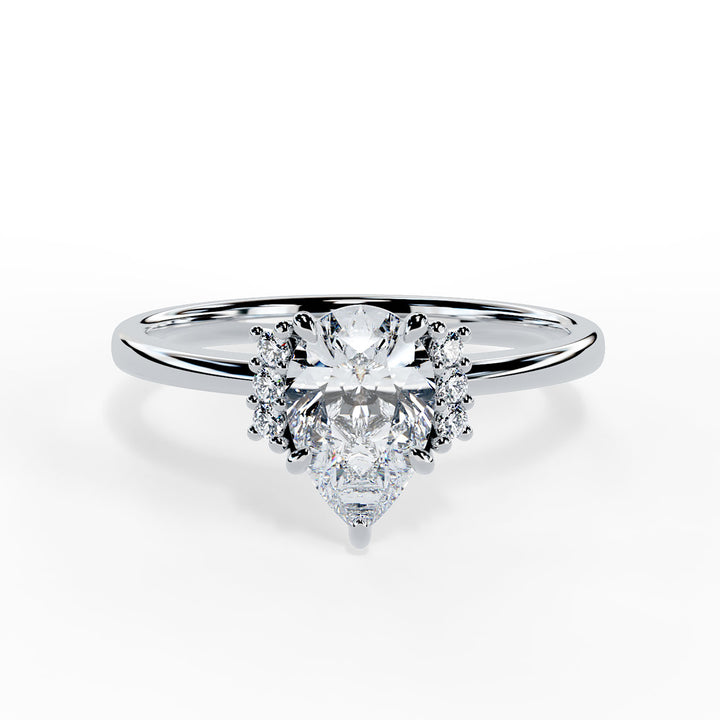 Piper Pear Cluster Engagement ring