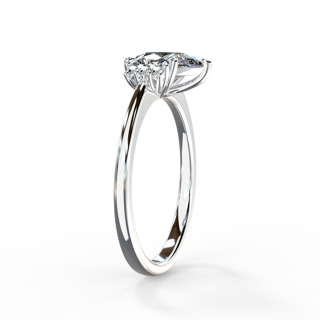 Piper Pear Cluster Engagement ring