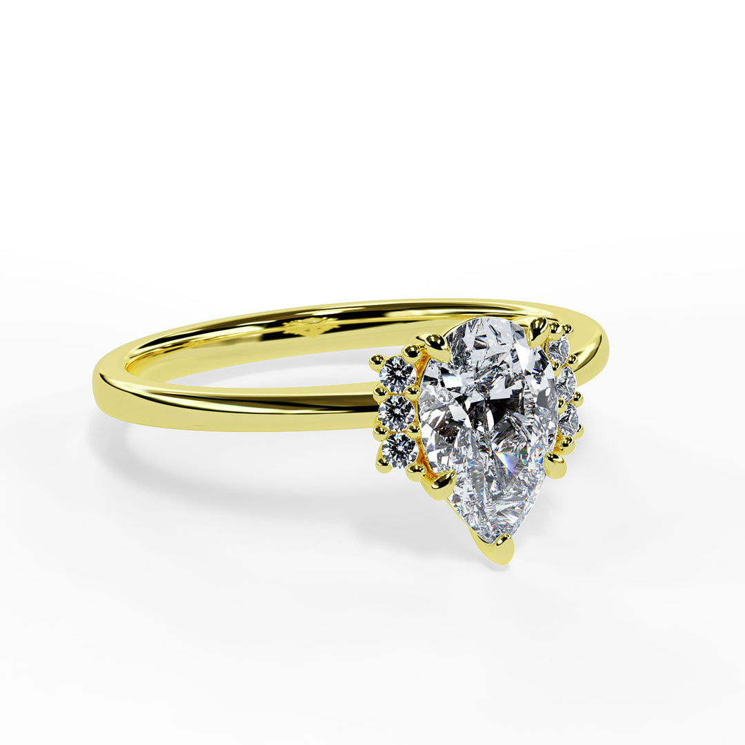 Piper Pear Cluster Engagement ring