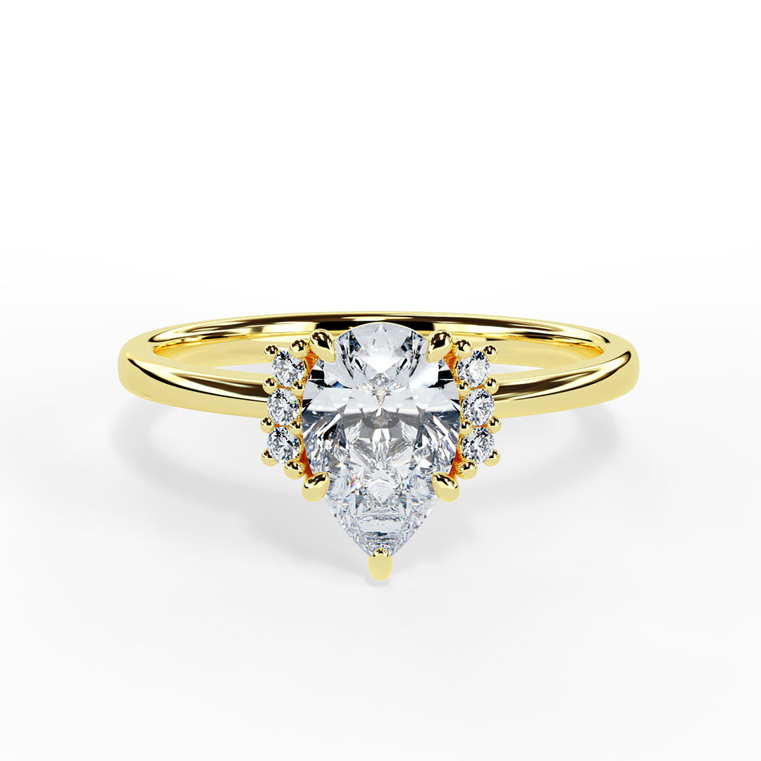 Piper Pear Cluster Engagement ring