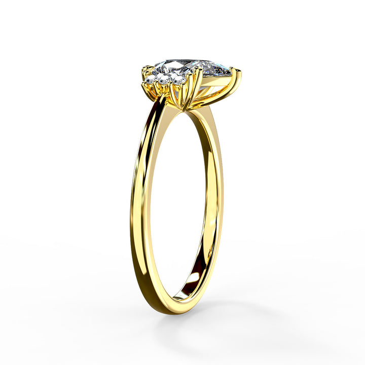 Piper Pear Cluster Engagement ring