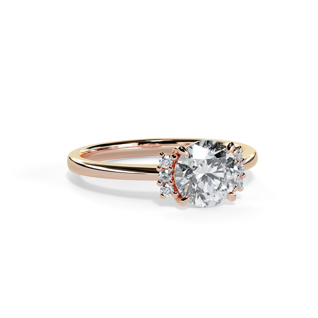 Piper Round Cluster Engagement ring