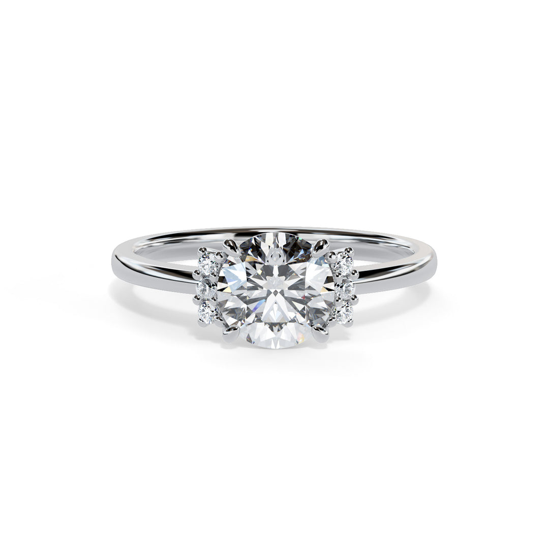 Piper Round Cluster Engagement ring