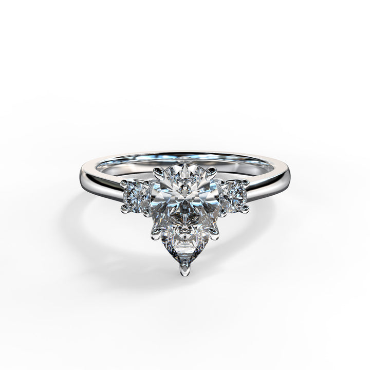 Alice Pear Trilogy Engagement ring