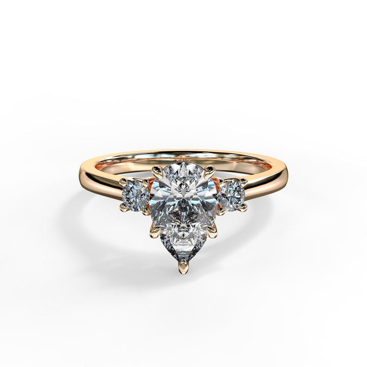 Alice Pear Trilogy Engagement ring