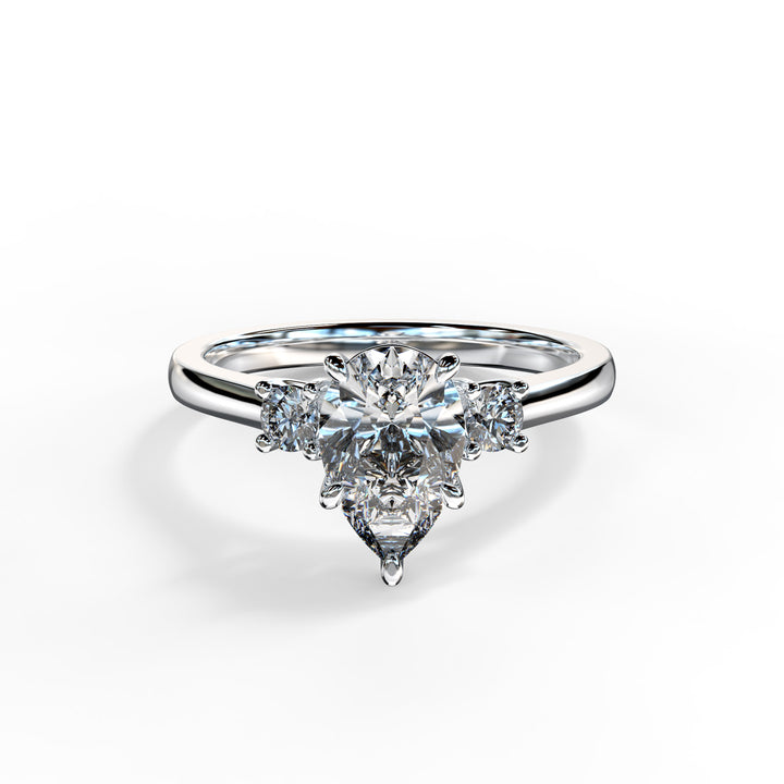 Alice Pear Trilogy Engagement ring