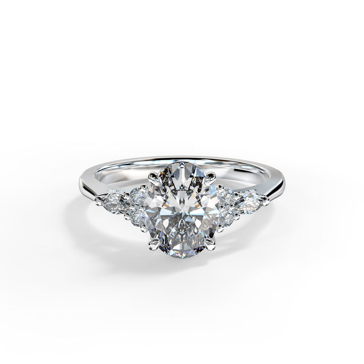 Ariana Oval Cluster Engagement ring