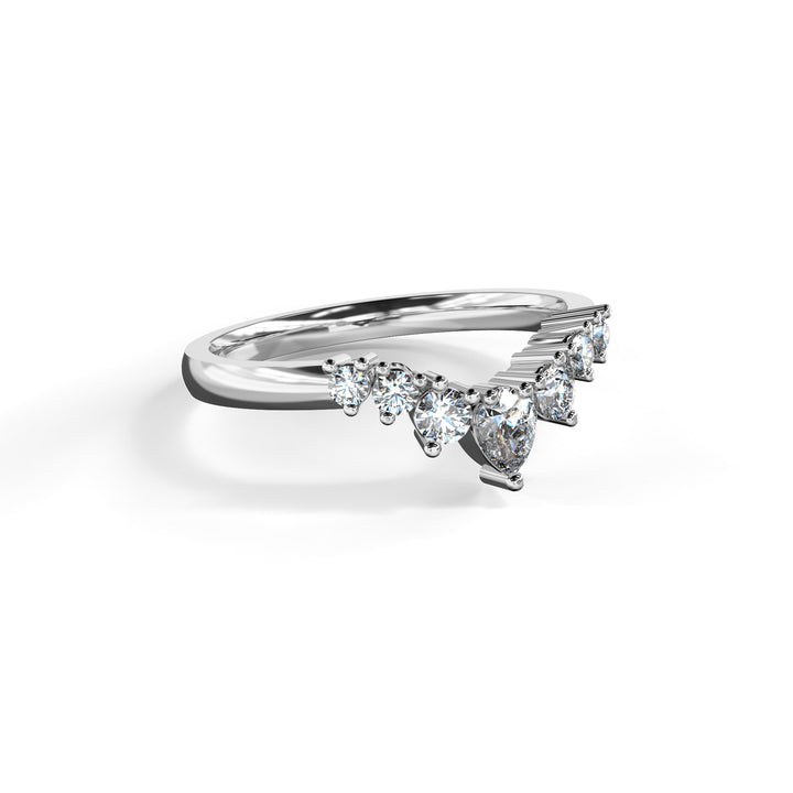 Nicole Shaped Diamond Ring Wedding Band