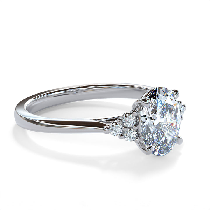 Laya Oval Cluster Engagement ring