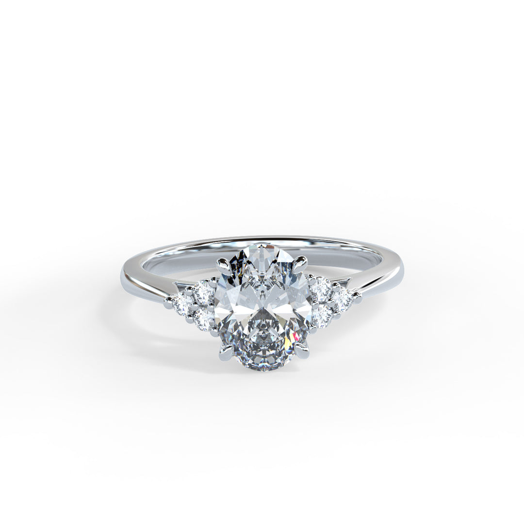 Laya Oval Cluster Engagement ring