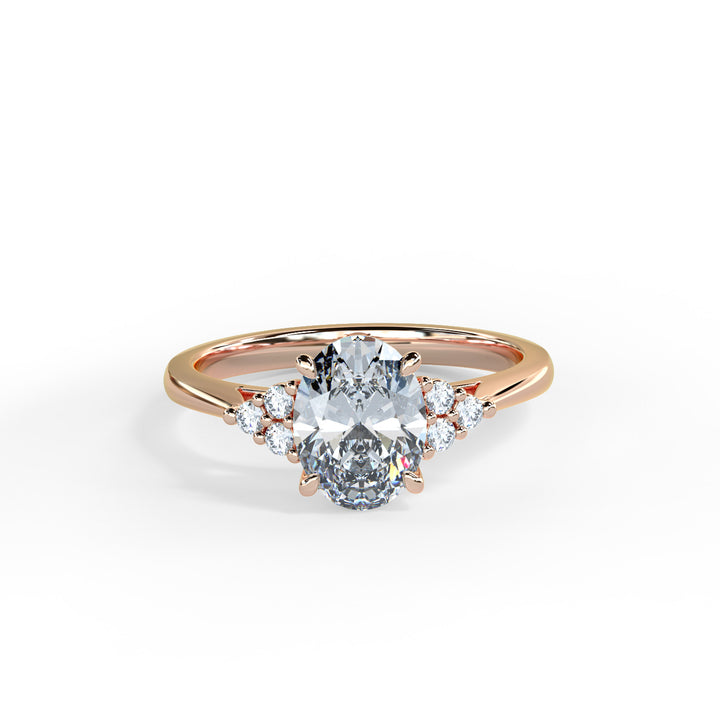 Laya Oval Cluster Engagement ring