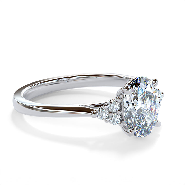 Laya Oval Cluster Engagement ring