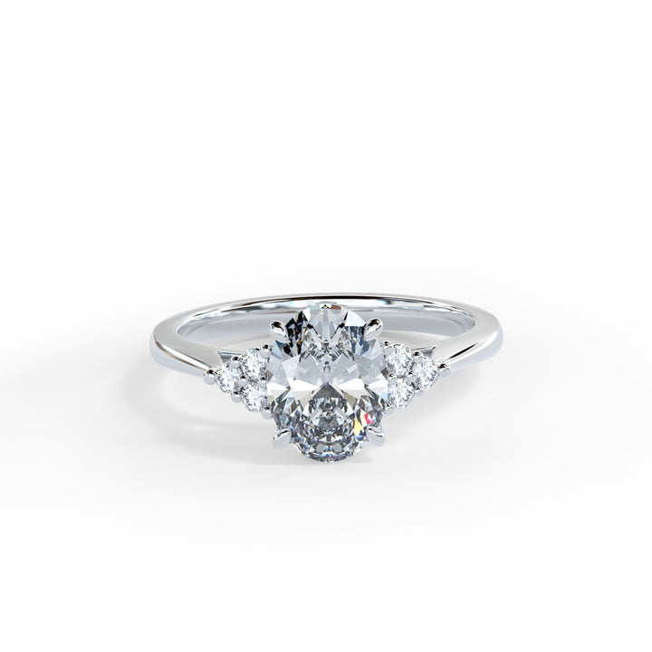 Laya Oval Cluster Engagement ring