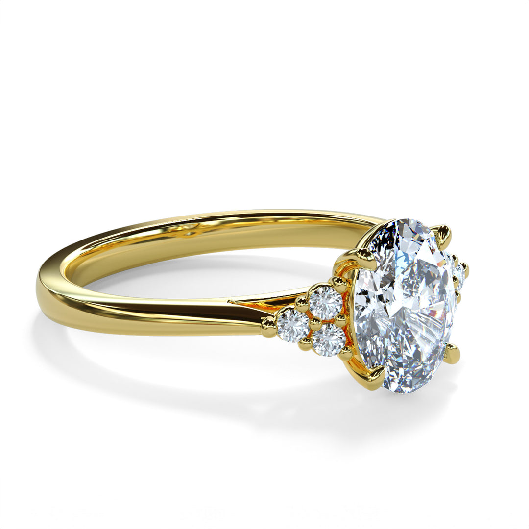 Laya Oval Cluster Engagement ring