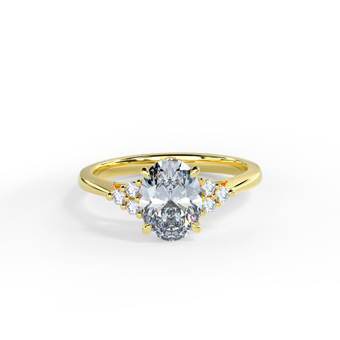 Laya Oval Cluster Engagement ring