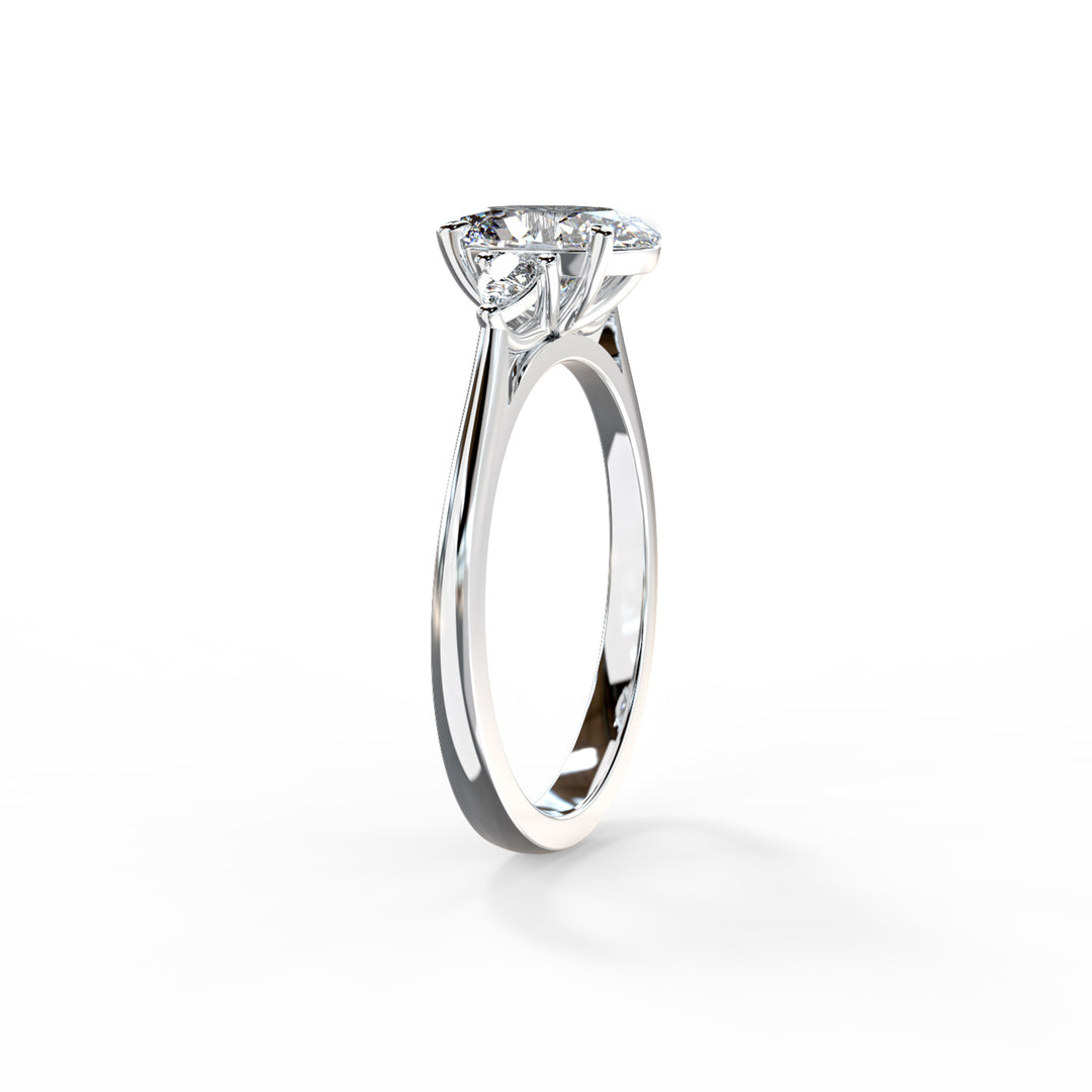 Lydia Oval Trilogy Engagement ring