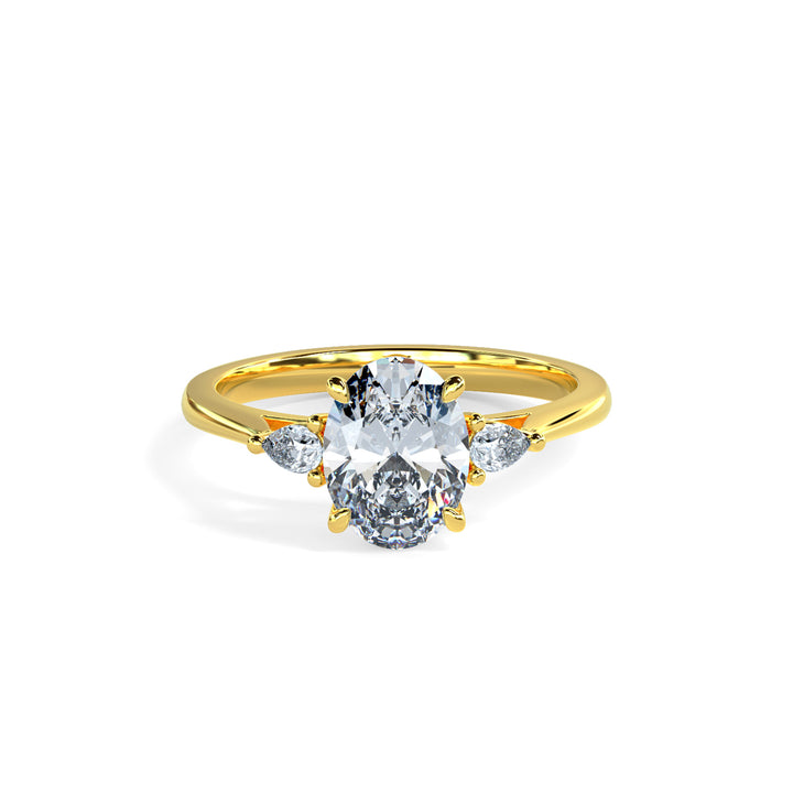 Lydia Oval Trilogy Engagement ring