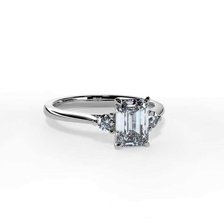 Lyla Emerald Trilogy Engagement ring