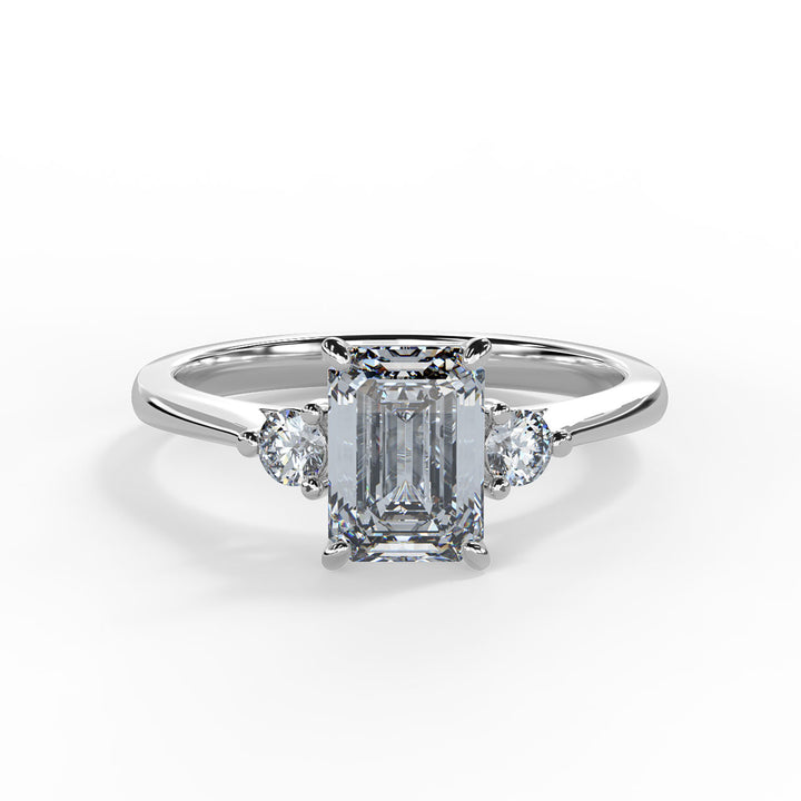 Lyla Emerald Trilogy Engagement ring