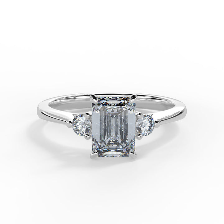 Lyla Emerald Trilogy Engagement ring